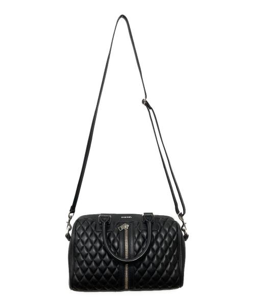 DIESEL（ディーゼル）DIESEL (ディーゼル) ミニボストンショルダーバッグ / 2WAYバッグ ブラックの古着・服飾アイテム