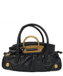 DOLCE & GABBANA（ドルチェ＆ガッバーナ）の古着「ハンドバッグ」｜ブラック×ゴールド