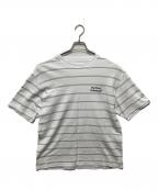 The Ennoy Professionalザ エンノイ プロフェッショナル）の古着「ロゴ刺繍ボーダーTシャツ」｜ホワイト