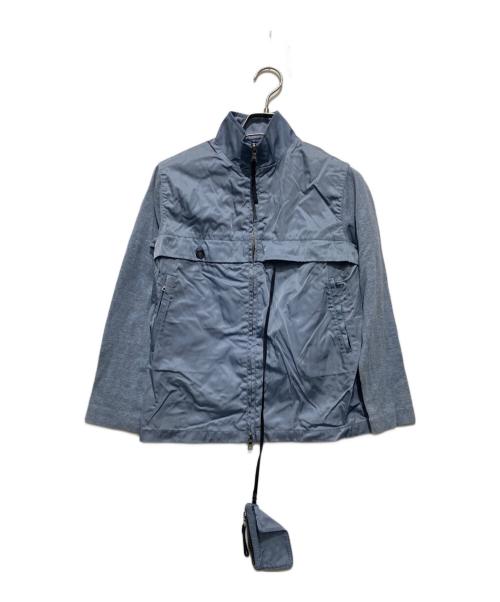PRADA（プラダ）PRADA (プラダ) ナイロン切替ジャケット スカイブルー サイズ:Mの古着・服飾アイテム