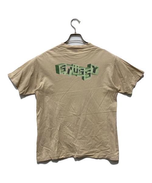 stussy（ステューシー）stussy (ステューシー) グラフィックロゴTシャツ ベージュ サイズ:Ｍの古着・服飾アイテム