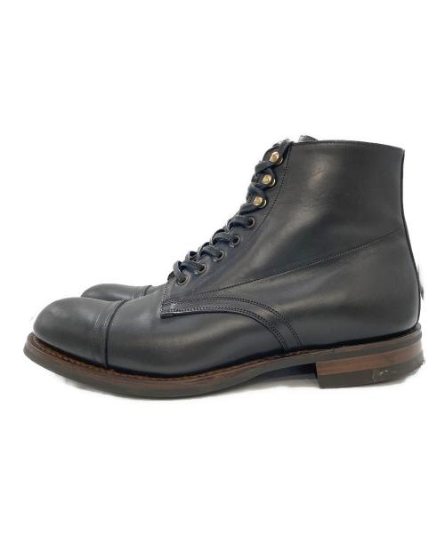 RRL（ダブルアールエル）RRL (ダブルアールエル) NEW LIVINGSTONE ニューリビングストーン レザーブーツ ブラック サイズ:9Dの古着・服飾アイテム