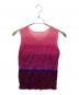 ISSEY MIYAKE (イッセイミヤケ) ノースリーブグラデーションブラウス ピンク×パープル サイズ:不明：8000円