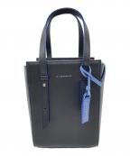 LE CHROMAQI×hanamaruルクロマキ×）の古着「TULIP REVERSE HANDBAG / チューリップリバース 2WAYハンドバッグ」｜ブラック