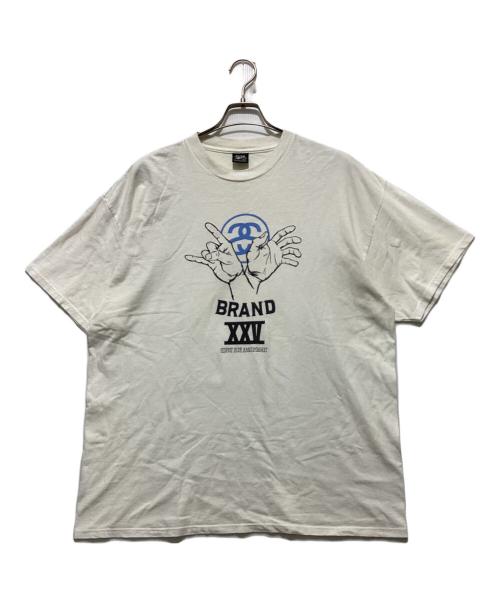 stussy（ステューシー）stussy (ステューシー) NEIGHBORHOOD (ネイバーフッド) 25th Anniversary Handsign Tee / stussy × NEIGHBORHOOD プリントTシャツ ホワイト サイズ:XLの古着・服飾アイテム