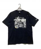 stussyステューシー）の古着「Yo!MTV Raps Tee / プリントTシャツ」｜ブラック