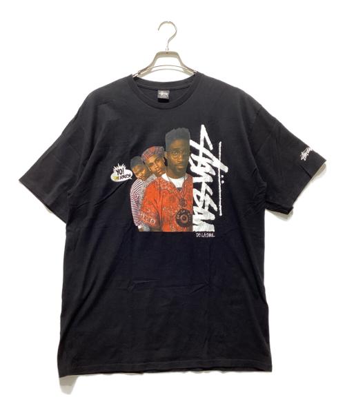 stussy（ステューシー）stussy (ステューシー) Yo!MTV Raps De La Soul Tee デラソウル ラップTシャツ ブラック サイズ:XLの古着・服飾アイテム