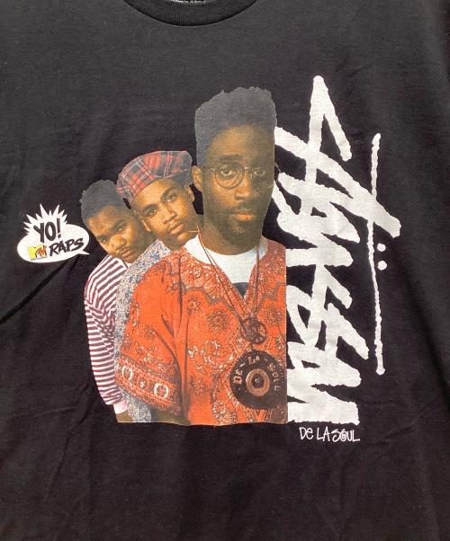 stussy（ステューシー）stussy (ステューシー) Yo!MTV Raps De La Soul Tee デラソウル ラップTシャツ ブラック サイズ:XLの古着・服飾アイテム