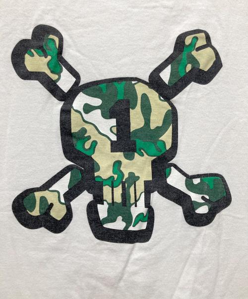 stussy（ステューシー）stussy (ステューシー) カモフラスカルTシャツ / プリントTシャツ ホワイト サイズ:XLの古着・服飾アイテム
