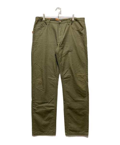 stussy（ステューシー）stussy (ステューシー) 裏チェックワークパンツ オリーブ サイズ:36の古着・服飾アイテム