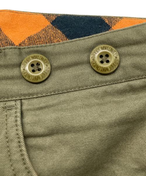 stussy（ステューシー）stussy (ステューシー) 裏チェックワークパンツ オリーブ サイズ:36の古着・服飾アイテム