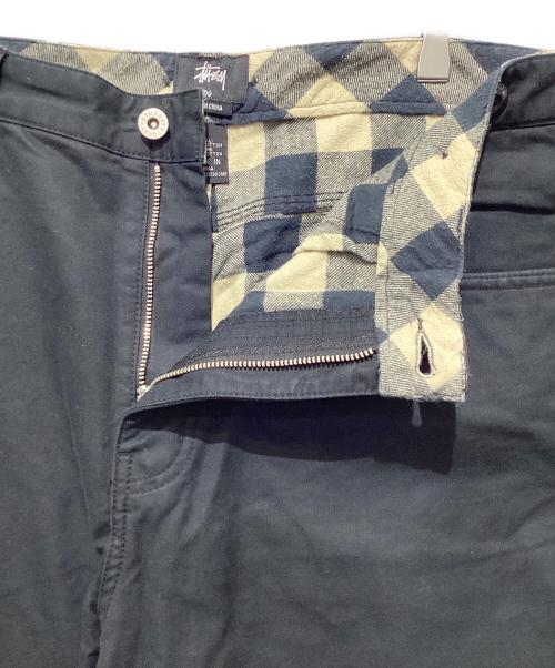 stussy（ステューシー）stussy (ステューシー) 裏チェックワークパンツ ブラック サイズ:36の古着・服飾アイテム