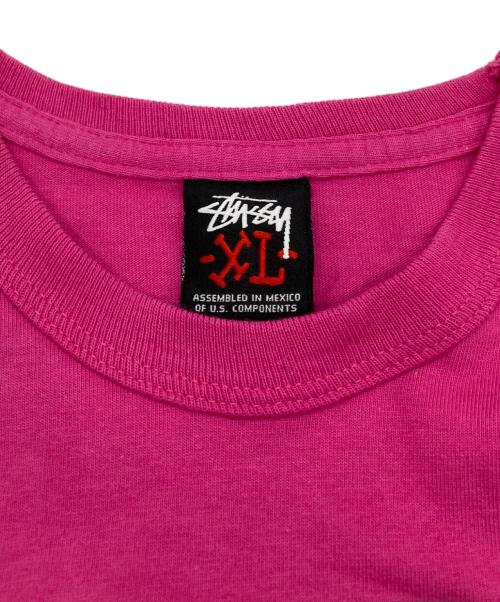 stussy（ステューシー）stussy (ステューシー) Gear Money L/S Tee / プリントカットソー / ロングスリーブカットソー ピンク サイズ:XLの古着・服飾アイテム