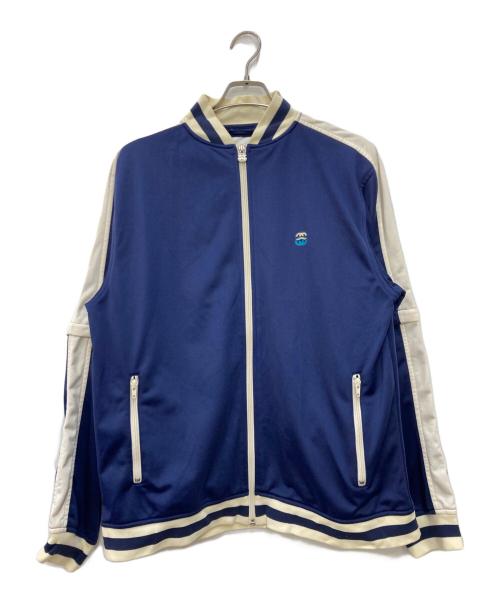 stussy（ステューシー）stussy (ステューシー) 90s2WAYスリーブトラックジャケット ネイビー×アイボリー サイズ:XLの古着・服飾アイテム