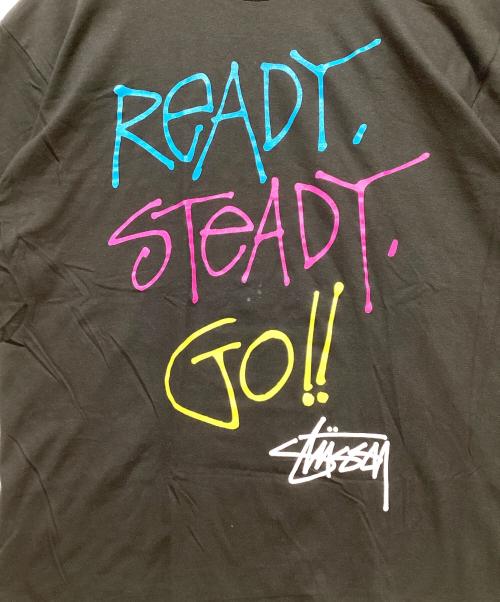 stussy（ステューシー）stussy (ステューシー) Ready Steady Go Tee / レディ ステディ ゴー Tシャツ / プリントTシャツ ブラック サイズ:XLの古着・服飾アイテム