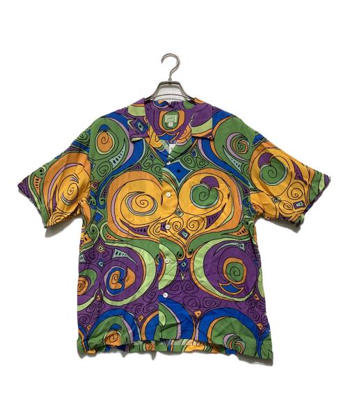 stussy（ステューシー）stussy (ステューシー) Laugh in アロハシャツ / ラフ イン アロハシャツ / 総柄オープンカラーシャツ マルチカラー サイズ:XLの古着・服飾アイテム