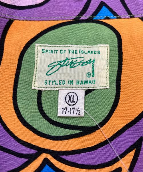 stussy（ステューシー）stussy (ステューシー) Laugh in アロハシャツ / ラフ イン アロハシャツ / 総柄オープンカラーシャツ マルチカラー サイズ:XLの古着・服飾アイテム