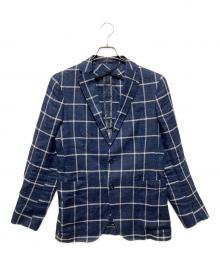 TAGLIATORE（タリアトーレ）の古着「リネン2Bジャケット」｜ネイビー