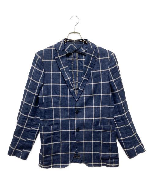 TAGLIATORE（タリアトーレ）TAGLIATORE (タリアトーレ) リネン2Bジャケット ネイビー サイズ:46の古着・服飾アイテム