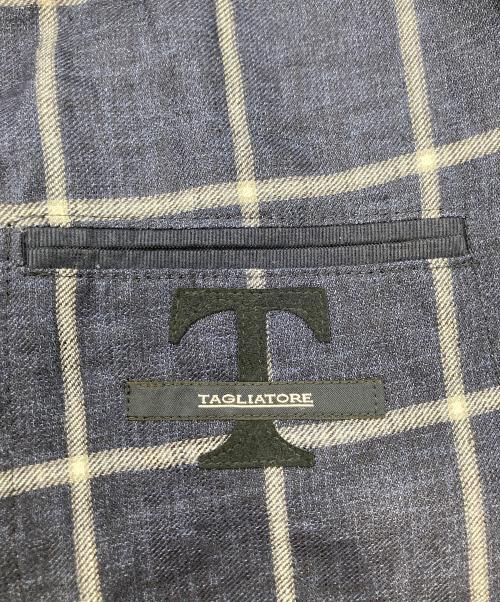 TAGLIATORE（タリアトーレ）TAGLIATORE (タリアトーレ) リネン2Bジャケット ネイビー サイズ:46の古着・服飾アイテム