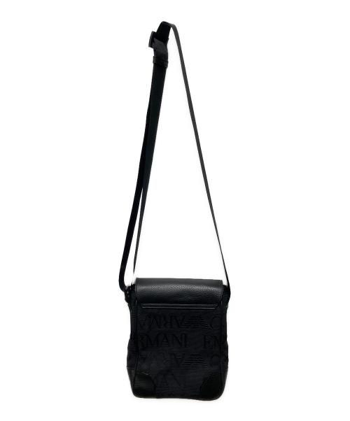 EMPORIO ARMANI（エンポリオ アルマーニ）EMPORIO ARMANI (エンポリオ アルマーニ) テスートマクロロゴショルダーバッグ ブラックの古着・服飾アイテム