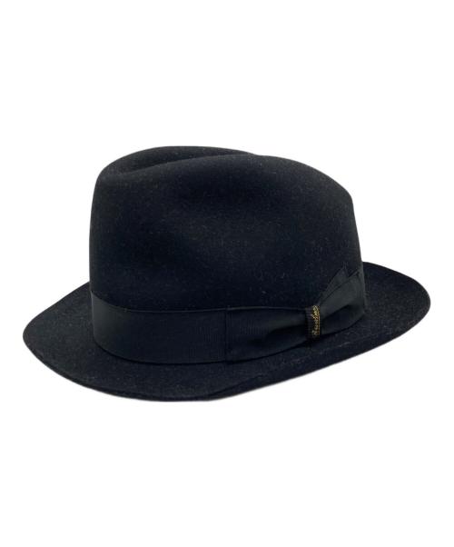BORSALINO（ボルサリーノ）BORSALINO (ボルサリーノ) アレッサンドリア 中折れ ラビットウールハット ブラックの古着・服飾アイテム