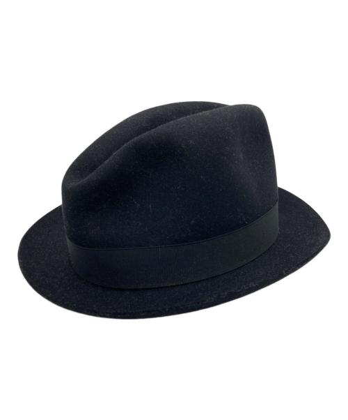 BORSALINO（ボルサリーノ）BORSALINO (ボルサリーノ) アレッサンドリア 中折れ ラビットウールハット ブラックの古着・服飾アイテム
