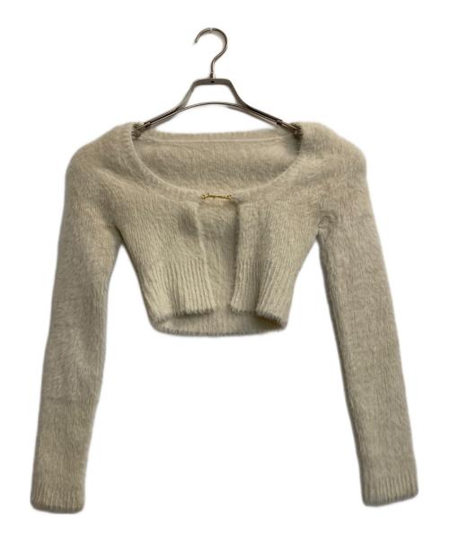 jacquemus（ジャックムス）jacquemus (ジャックムス) シャギーショートカーディガン アイボリー サイズ:32の古着・服飾アイテム