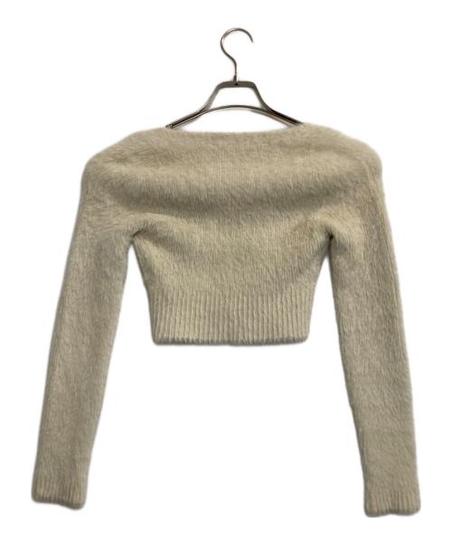 jacquemus（ジャックムス）jacquemus (ジャックムス) シャギーショートカーディガン アイボリー サイズ:32の古着・服飾アイテム