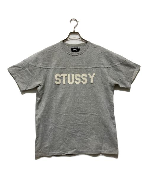stussy（ステューシー）stussy (ステューシー) ナンバリングロゴ半袖カットソー グレー サイズ:Ｌの古着・服飾アイテム