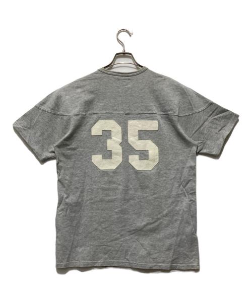 stussy（ステューシー）stussy (ステューシー) ナンバリングロゴ半袖カットソー グレー サイズ:Ｌの古着・服飾アイテム