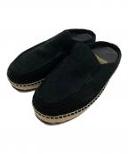 suicokeスイコック）の古着「ミュール / スウェード ミュール サンダル」｜ブラック