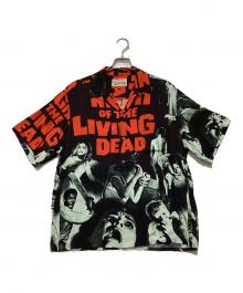 WACKO MARIA（ワコマリア）の古着「NIGHT OF THE LIVING DEAD HAWAIIAN SHIRT / ナイトオブザリビングデッド ハワイアンシャツ」｜ブラック×レッド