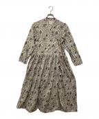 maison de soilメゾンドソイル）の古着「フラワー カシュクール ワンピース」｜ベージュ