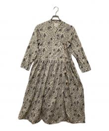 maison de soil（メゾンドソイル）の古着「フラワー カシュクール ワンピース」｜ベージュ
