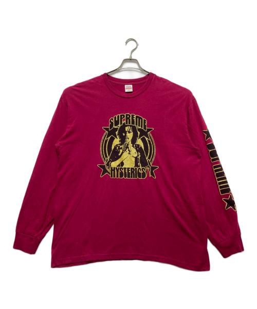 SUPREME（シュプリーム）Supreme Hysteric Glamour (ヒステリックグラマー) 21SS Supreme®/HYSTERIC GLAMOUR L/S Tee / シュプリーム/ヒステリックグラマー 長袖Tシャツ レッド サイズ:XLの古着・服飾アイテム