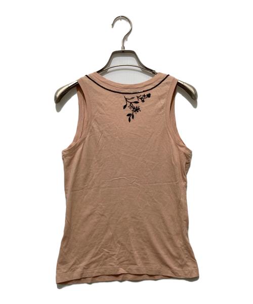 Christian Dior（クリスチャン ディオール）Christian Dior (クリスチャン ディオール) ガリアーノ期 ビーズタンクトップ ベージュ サイズ:US 6の古着・服飾アイテム