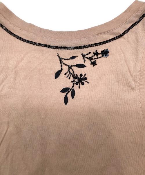 Christian Dior（クリスチャン ディオール）Christian Dior (クリスチャン ディオール) ガリアーノ期 ビーズタンクトップ ベージュ サイズ:US 6の古着・服飾アイテム