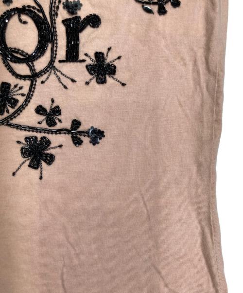 Christian Dior（クリスチャン ディオール）Christian Dior (クリスチャン ディオール) ガリアーノ期 ビーズタンクトップ ベージュ サイズ:US 6の古着・服飾アイテム