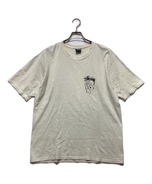 stussy（ステューシー）stussy (ステューシー) トランプシャッフルTシャツ / プリントTシャツ ベージュ サイズ:Lの古着・服飾アイテム