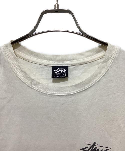 stussy（ステューシー）stussy (ステューシー) トランプシャッフルTシャツ / プリントTシャツ ベージュ サイズ:Lの古着・服飾アイテム