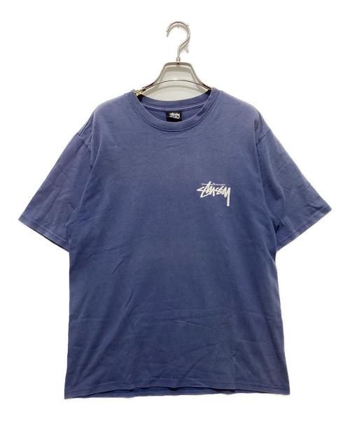 stussy（ステューシー）stussy (ステューシー) フラワープリントTシャツ ブルー サイズ:Mの古着・服飾アイテム