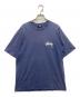 stussy（ステューシー）の古着「フラワープリントTシャツ」｜ブルー