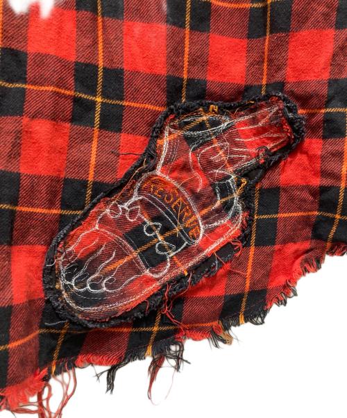 Denham（デンハム）Denham (デンハム) ATELIER RESERVE (アトリエリザーブ) ロングカーディガン レッド サイズ:Sの古着・服飾アイテム