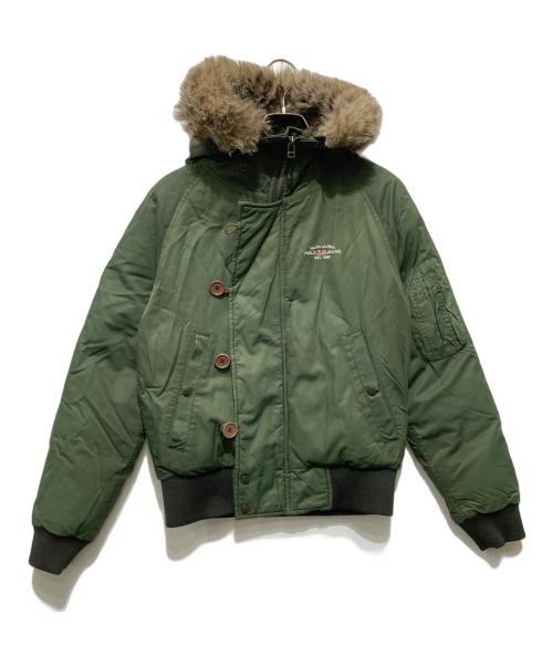 POLO JEANS CO.（ポロジーンズカンパニー）POLO JEANS CO. (ポロジーンズカンパニー) ファーダウンジャケット グリーン サイズ:Mの古着・服飾アイテム