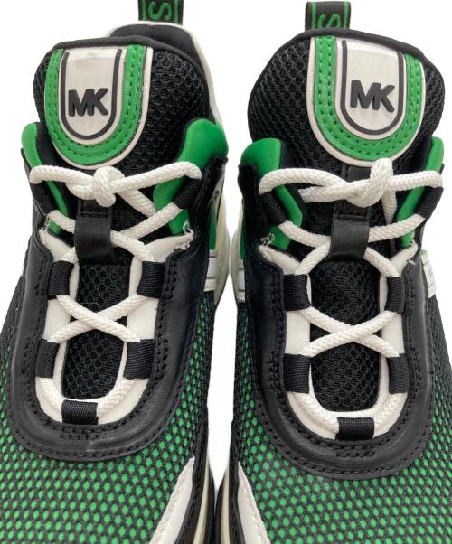 MICHAEL KORS（マイケル・コース）MICHAEL KORS (マイケルコース) OLYMPIA エクストリーム スニーカー / 厚底スニーカー / ローカットスニーカー  ブラック×グリーン サイズ:7Ｍの古着・服飾アイテム