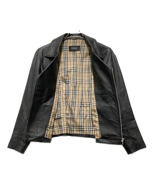 BURBERRY BLACK LABEL（バーバリーブラックレーベル）BURBERRY BLACK LABEL (バーバリーブラックレーベル) ノバチェックライナーダブルライダースジャケット ブラック サイズ:Mの古着・服飾アイテム
