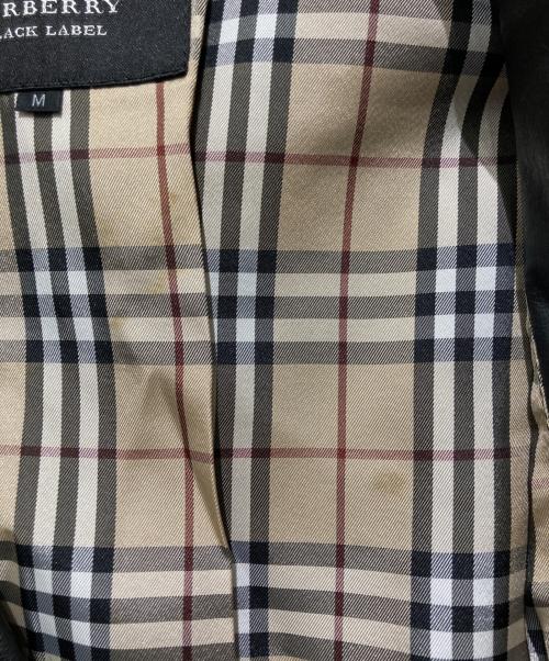 BURBERRY BLACK LABEL（バーバリーブラックレーベル）BURBERRY BLACK LABEL (バーバリーブラックレーベル) ノバチェックライナーダブルライダースジャケット ブラック サイズ:Mの古着・服飾アイテム