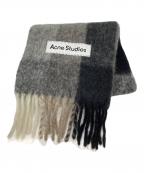 Acne studiosアクネ ストゥディオス）の古着「モヘアチェックスカーフ」｜グリーン×グレー