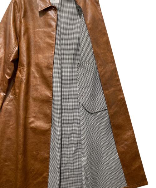 Ameri（アメリ）Ameri (アメリ) CRASH FAKE LEATHER COAT クラッシュフェイクレザーコート ブラウン サイズ:Mの古着・服飾アイテム
